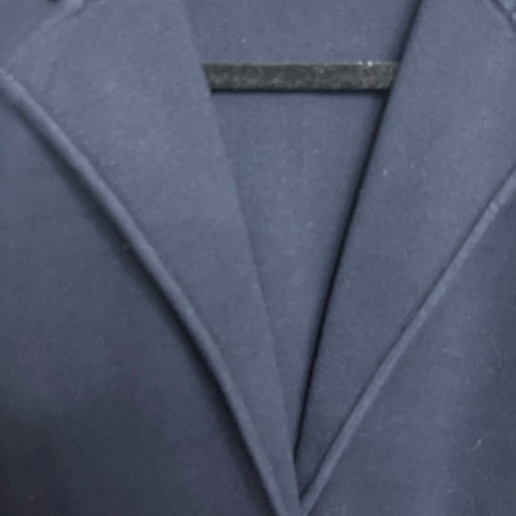 BLACK LABEL LAUREN RALPH LAUREN NAVY BLUE KNIT BLAZER PREPPY OLD MONEY STRETCH - Picture 7 of 12